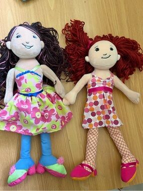 Groovy Girls Dolls Lot (2) – Vintage Manhattan Toy Plush – Retro Y2K Kids Toys